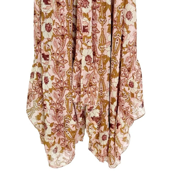 MISA Vola Floral One Shoulder Midi Dress San Lorenzo Flora Pink Size XS NWT - Picture 13 of 15